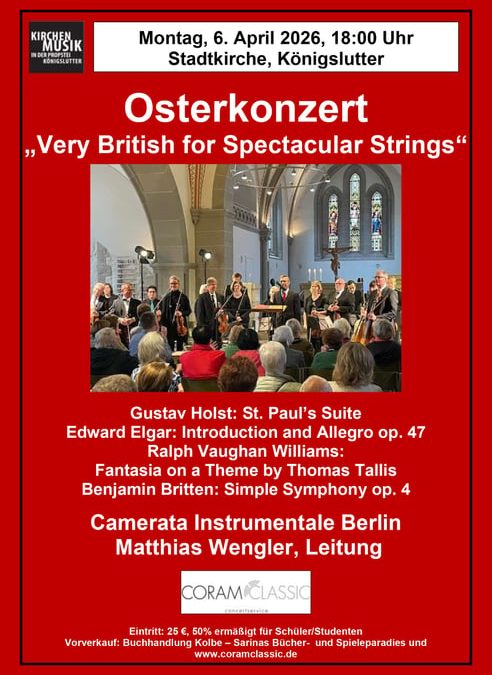Osterkonzert:  „Very British for Spectacular Strings“