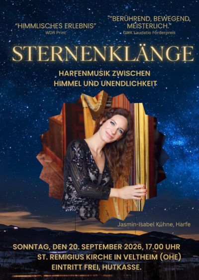 Harfenkonzert am Spätsommerabend: „Sternenklänge“